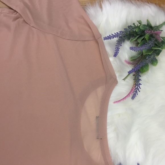 Cotton On Sheer Light Pink/Coral Mesh Boxy T-Shirt - Picture 6 of 7